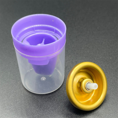 Une soupape de produit de coiffure écologique. Matériaux biodégradables. 0.8 mm d'ouverture pour mousse et gels.