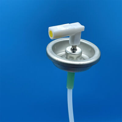 une valve métallique de 1 pouce avec actionneur en forme de L pour une canette de pulvérisation de rafraîchisseur d'air