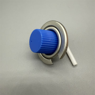 Valve pour cartouche de gaz en plastique compact pour kits d'urgence avec bouchon de sécurité enfant