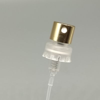 Pompe de distribution de parfum dorée avec joint de sécurité pour flacons de parfum haut de gamme