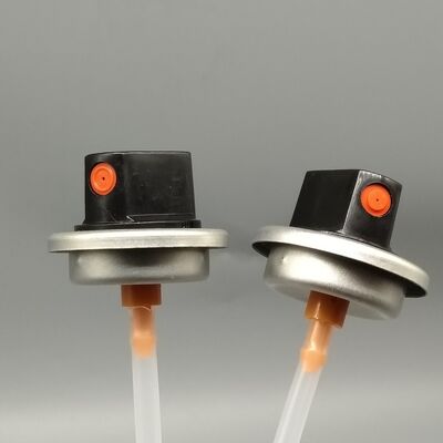 Valve mâle haute performance pour bombes de peinture avec débit stable