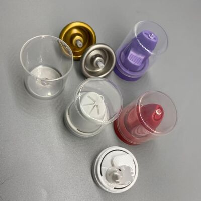 Valve aérosol en aluminium inversé pour mousse capillaire compatible avec les formules de salon