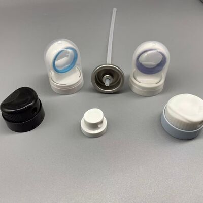 Valve de pulvérisation de protection solaire à aérosol avec technologie de sortie contrôlée, conception à l'épreuve des fuites et fonctionnement à 360 degrés