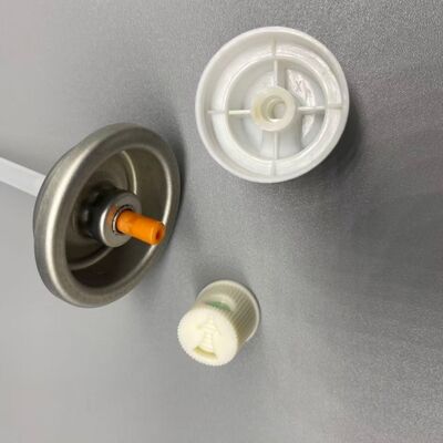 Valve adhésive pour cheveux à haute viscosité avec buse anti-embouteillage et soupape de pulvérisation d'aérosol résistante aux produits chimiques