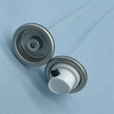 Valve aérosol féminine anti-fuite pour peinture avec conception à haut débit et composants résistants aux solvants pour revêtements industriels