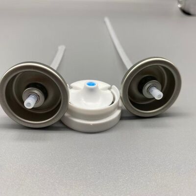 Valve aérosol antibactérienne de précision avec système de diffusion à large brouillard et résistance supérieure aux formulations agressives