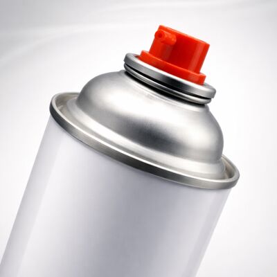 Valve aérosol universelle à 360° pour pulvérisation inversée et multi-angle avec construction en tôle métallique