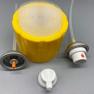 Valve de nettoyage en mousse à usage lourd avec bouchon de pinceau de nettoyage pour les soins des tapis et des sièges