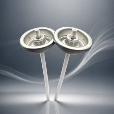 Valve de pulvérisation de poudre d'un pouce avec un design résistant aux obstructions et un matériau en fer blanc pour le shampooing sec et le repassage des racines