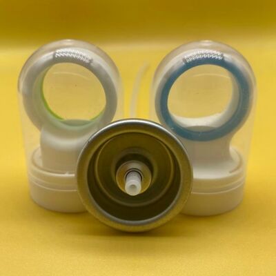 Valve aérosol professionnelle pour les produits solaires à faible teneur en brume et à pulvérisation sous tous les angles